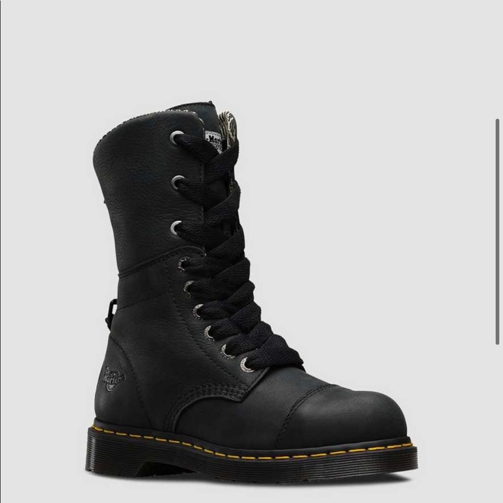 Leah Industrial Steel Toe Combat Boot